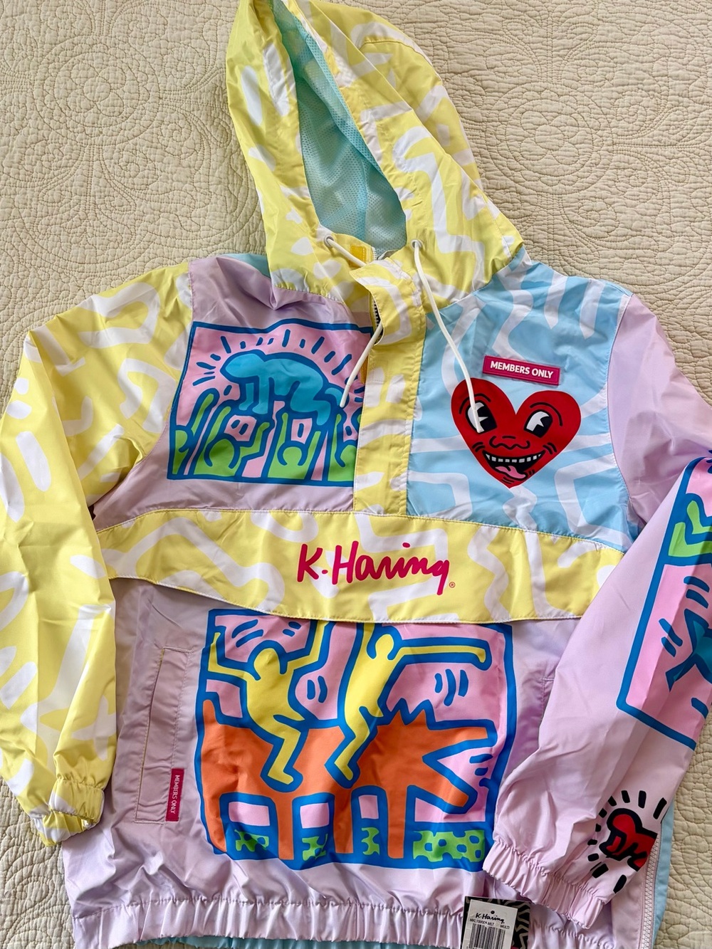 Members Only x Keith Haring Tokyo Pop Hooded Windbreaker Jacket